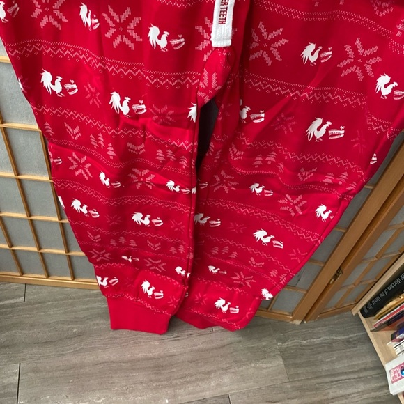 Rare! New Tipsy Elves Rooster Teeth Footless XXL 1 Pc Pajama Jumpsuit Christmas - Picture 3 of 8